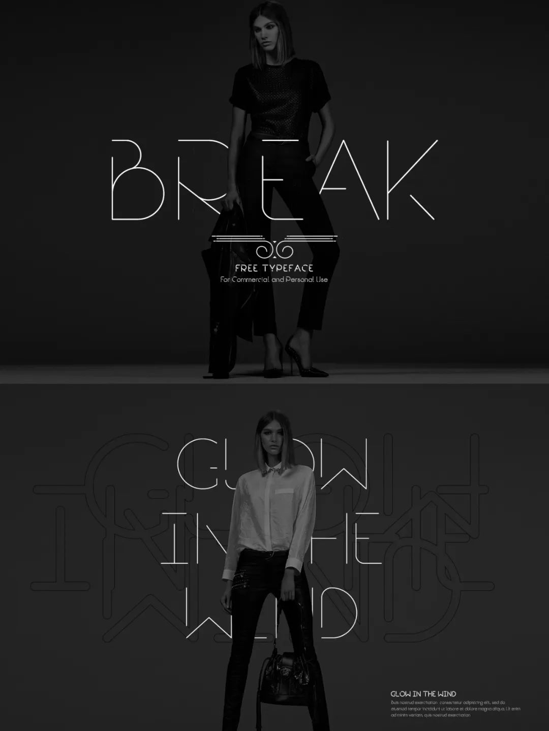 一款时尚免费商用字体：Break（附下载）